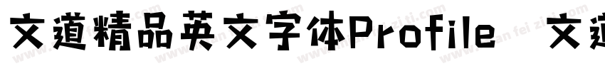 文道精品英文字体Profile   文道字库字体转换